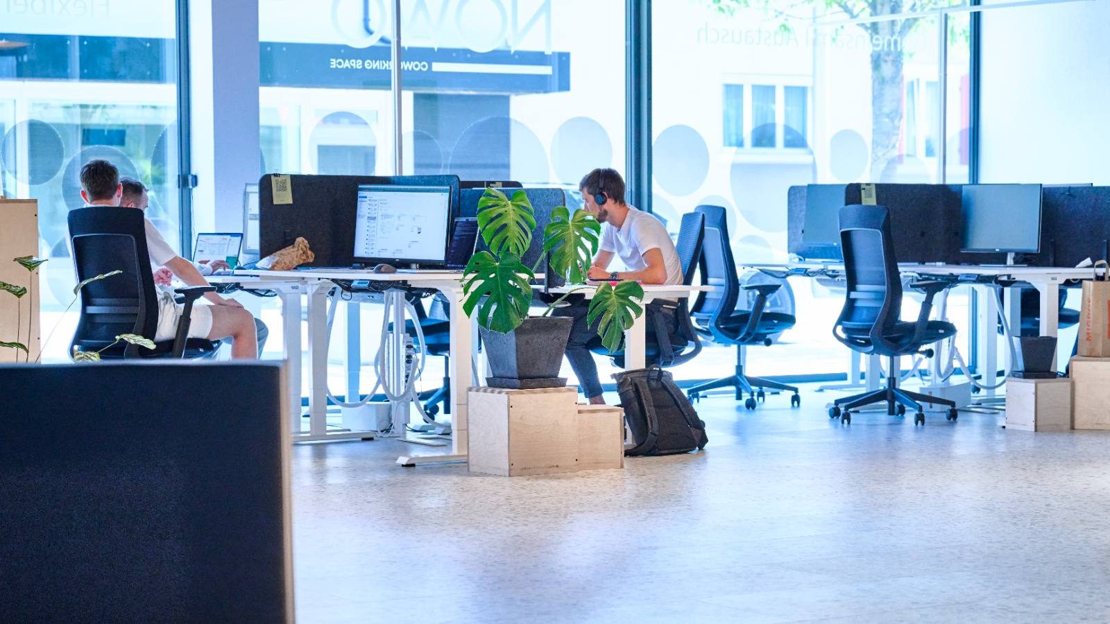 Offener Coworking-Bereich mit Arbeitsplätzen im nowo in Widnau