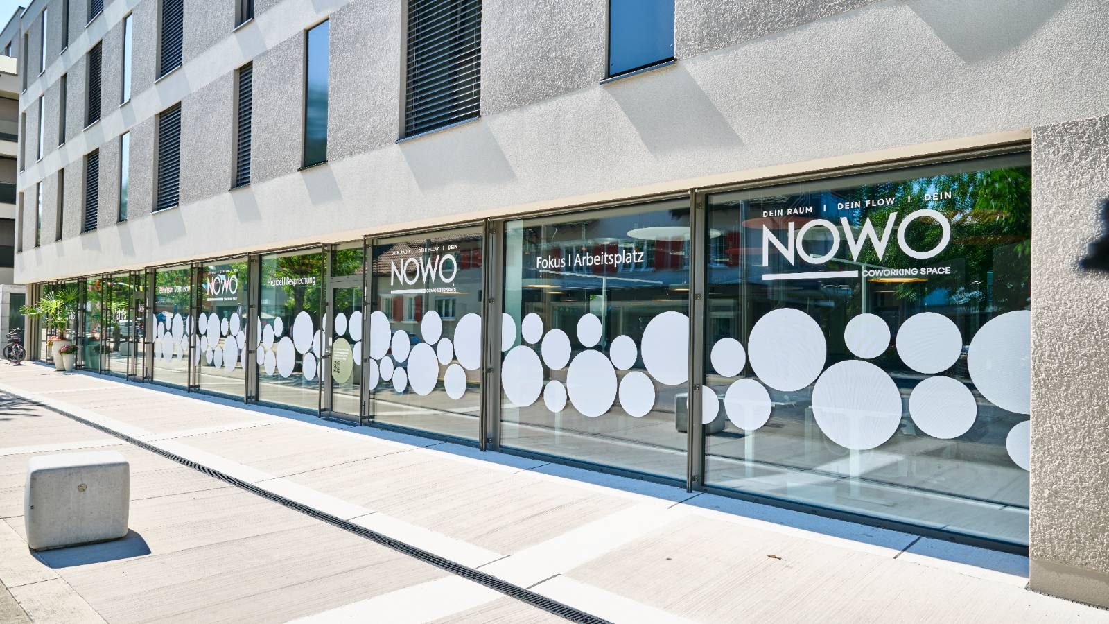 Gebäude des nowo Coworking Space an der Bahnhofstrasse 14 in Widnau